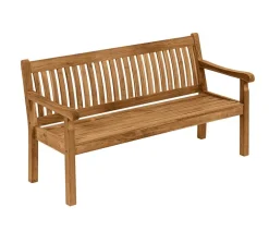 Dehner 3-Sitzer Gartenbänke|Gartenbänke Holz - Gartenbank Havanna, 3-Sitzer Hellbraun