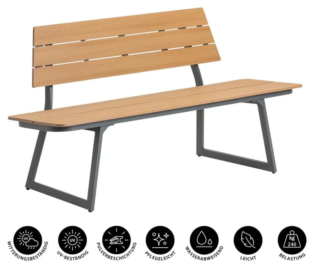 Dehner Gartenbank Merida, 2-Sitzer Outlet