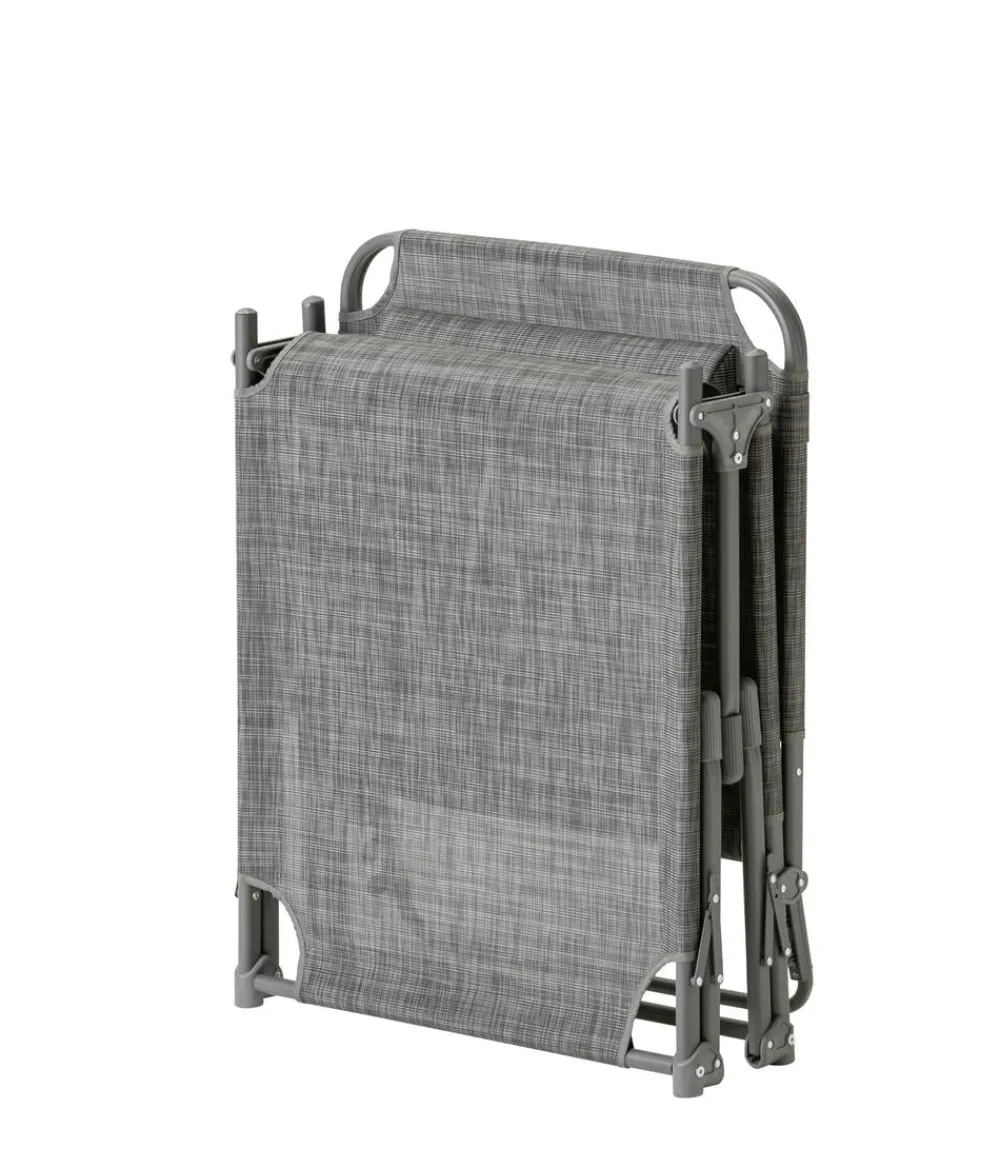 Dehner Klappliegen|Relaxliegen - Gartenliege Mallorca, ca. B71/H112/T232 cm Dunkelgrau
