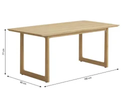 Dehner Gartentisch Port-au-Prince, ca. B180/H77/T90 cm Braun Clearance