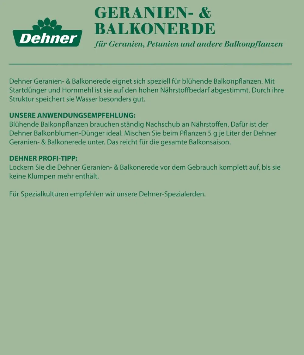Dehner Geranien- & Balkonerde, 40 l Hot