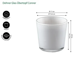 Dehner Blumentöpfe & Übertöpfe > Glas-Übertopf Conner, konisch