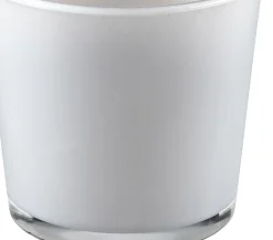 Dehner Glas-Übertopf Conner, konisch Hellgrau New