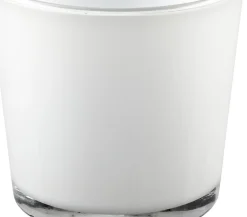Dehner Blumentöpfe & Übertöpfe - Glas-Übertopf Conner, konisch Weiß