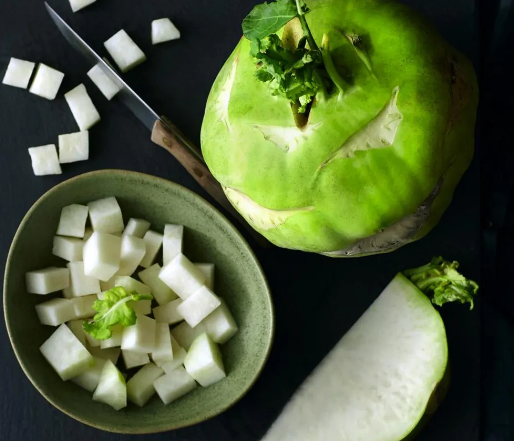 Dehner Gourmet Garten Riesenkohlrabi, 6er Schale Hellgrün Clearance