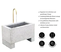 Dehner Gartenbrunnen > Granit-Gartenbrunnen Salzburg, ca. B60/H72/T35 cm