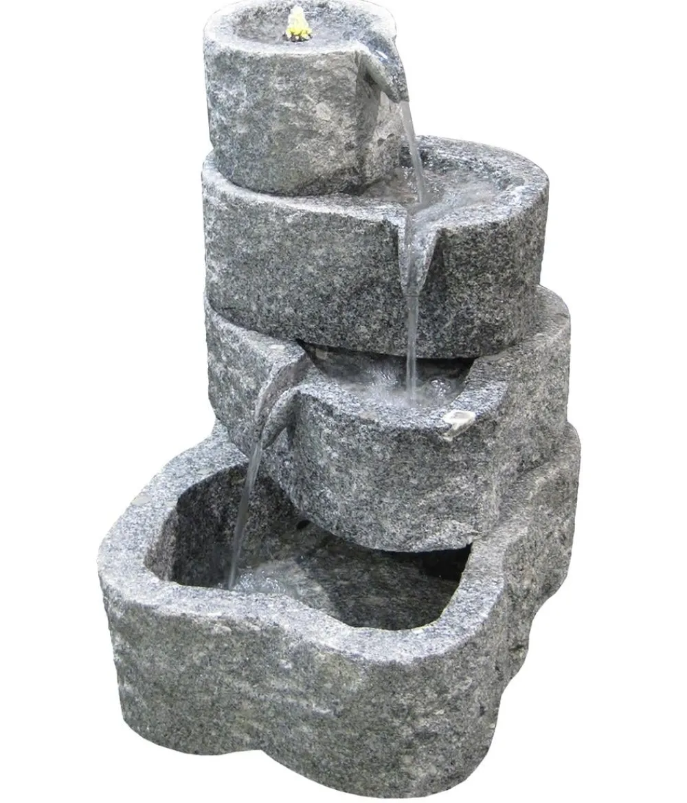 Dehner Gartenbrunnen > Granit-Gartenbrunnen Wasserfall, ca. H65 cm