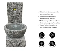 Dehner Gartenbrunnen > Granit-Gartenbrunnen Peel, ca. H70 cm