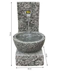 Dehner Gartenbrunnen > Granit-Gartenbrunnen Peel, ca. H70 cm