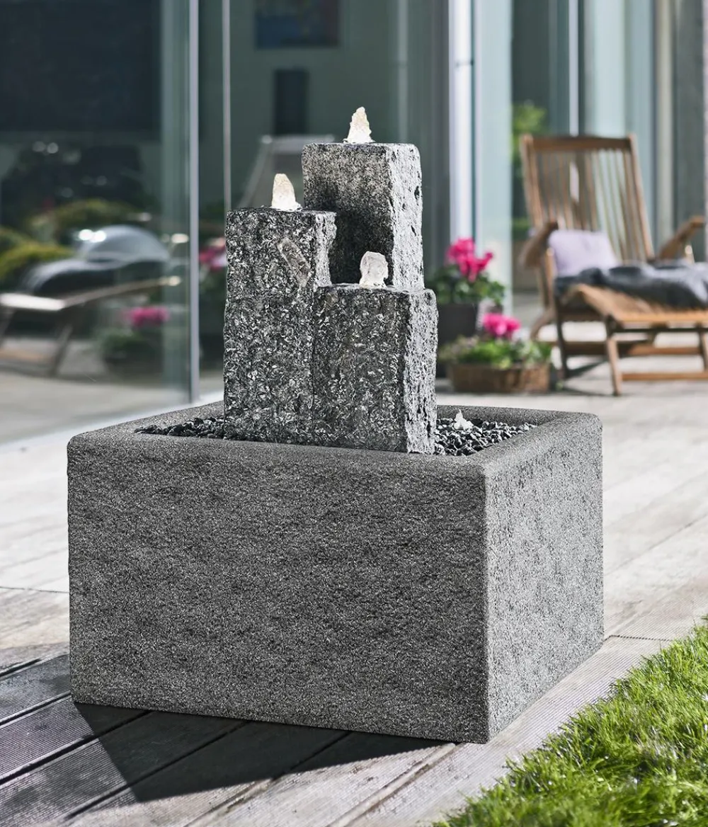 Dehner Gartenbrunnen - Granit-Gartenbrunnen Nizza, ca. H25,35,45 cm