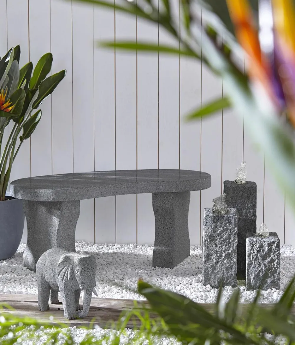 Dehner Gartenbrunnen - Granit-Gartenbrunnen Nizza, ca. H25,35,45 cm