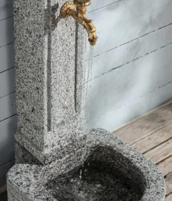 Dehner Gartenbrunnen - Granit-Gartenbrunnen Berlin, ca. H110 cm Grau