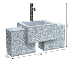 Dehner Gartenbrunnen > Granit-Gartenbrunnen Gmunden, ca. B95/H75/T45 cm