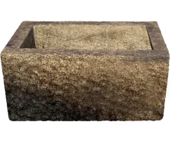 Dehner Granit-Pflanzkasten, rechteckig, Braun New