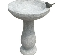 Dehner Vogeltränken|Gartenzwerge & Gartenfiguren > Granit-Vogeltränke, Ø42/H57 cm