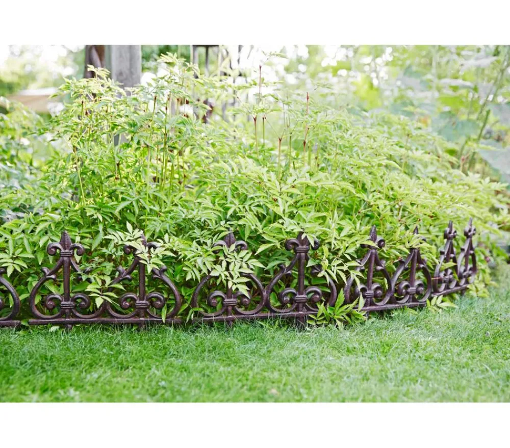 Dehner Gartenzwerge & Gartenfiguren - Gusseisen-Beeteinfassung Braun