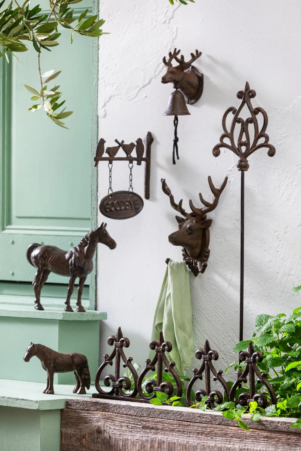 Dehner Gartenzwerge & Gartenfiguren - Gusseisen-Beeteinfassung Braun