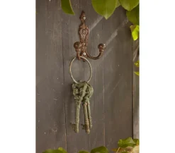 Dehner Gartenzwerge & Gartenfiguren - Gusseisen Schlüssel Antik, 8 x 6,5 x 21,5 cm Gold