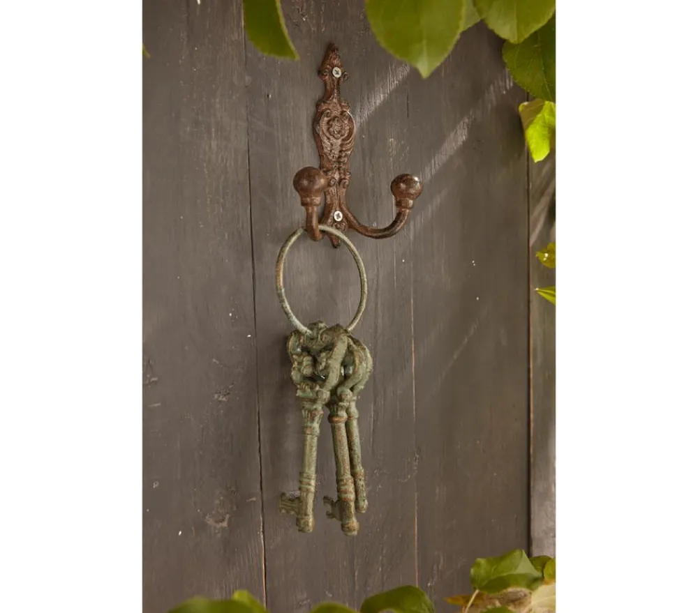 Dehner Gartenzwerge & Gartenfiguren - Gusseisen Schlüssel Antik, 8 x 6,5 x 21,5 cm Gold