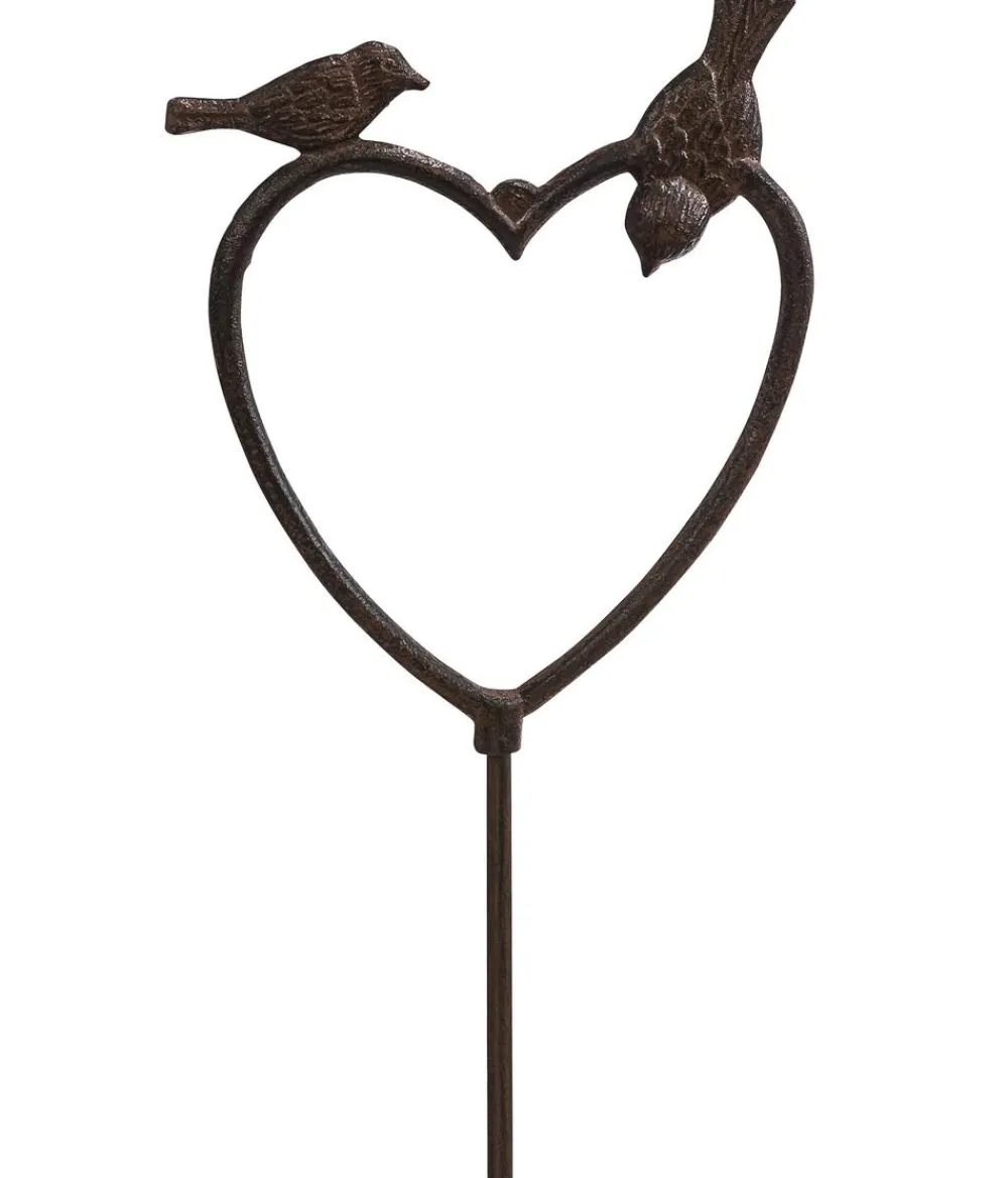 Dehner Windspiele & Gartenstecker > Gusseisen-Stab Vogelherz, ca. H120 cm