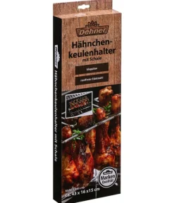 Dehner Grillrost & -Einsätze|Grillzubehör - Hähnchenkeulenhalter Silber
