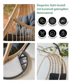 Dehner Gartenstühle Rattan|Hängestühle & -Sessel - Hängesessel Venezia