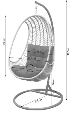 Dehner Gartenstühle Rattan|Hängestühle & -Sessel - Hängesessel Venezia