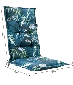 Dehner Hochlehnerauflage Abruzzo, ca. B50/H6/T123 cm Blau Sale