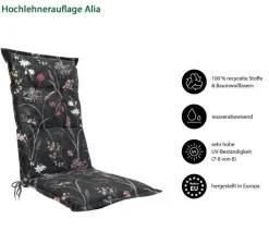 Dehner Hochlehnerauflage Alia, ca. B50/H6/T123 cm Best