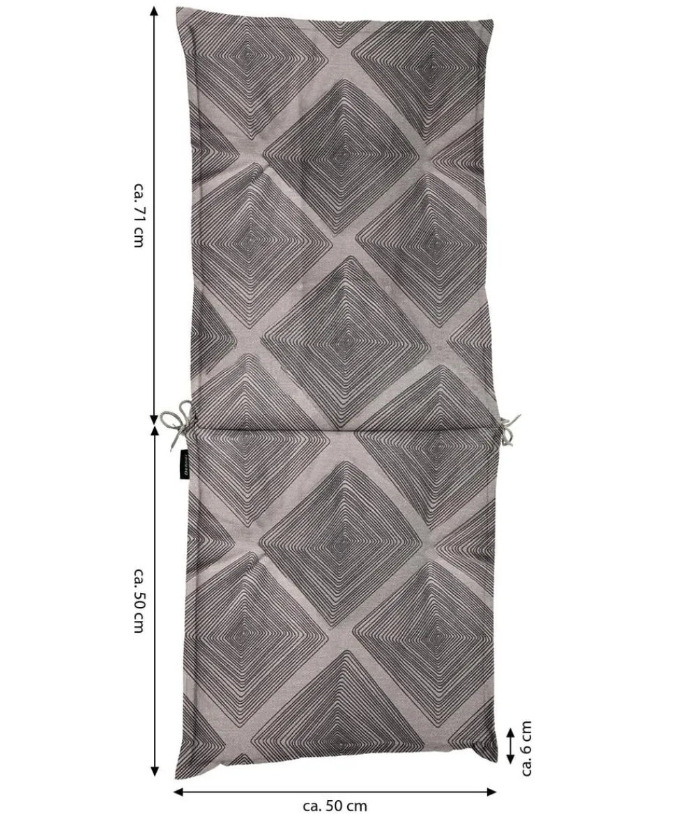 Dehner Sitzauflagen - Hochlehnerauflage Molise, ca. B50/H6/T121 cm Taupe