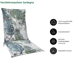 Dehner Hochlehnerauflage Sardegna, ca. B50/H6/T123 cm Online