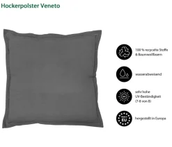 Dehner Sitzauflagen > Hockerkissen Veneto, ca. B50/H6/T50 cm