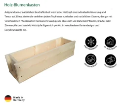 Dehner Pflanzkübel & Blumenkästen - Holz-Blumenkasten, rechteckig