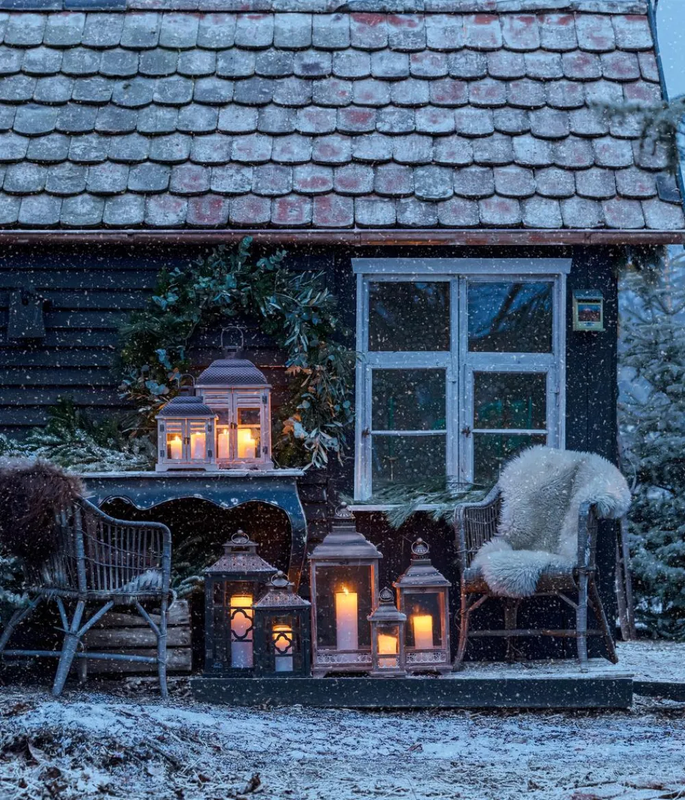 Dehner Holz-Laterne Marlene Hellbraun Online