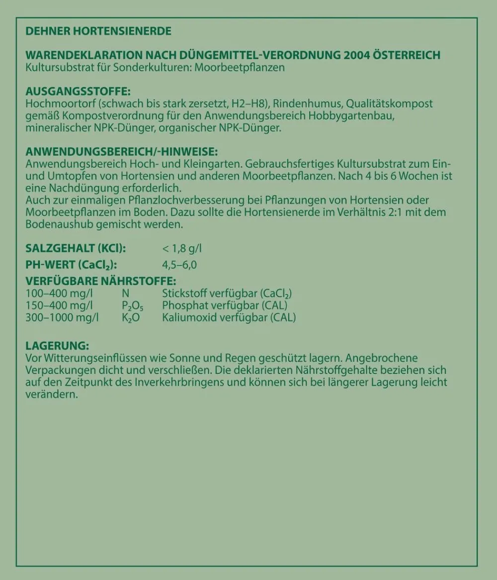 Dehner Blumenerde > Hortensienerde, 20 l