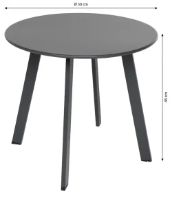 Dehner Kaffeetisch Lian Dunkelgrau