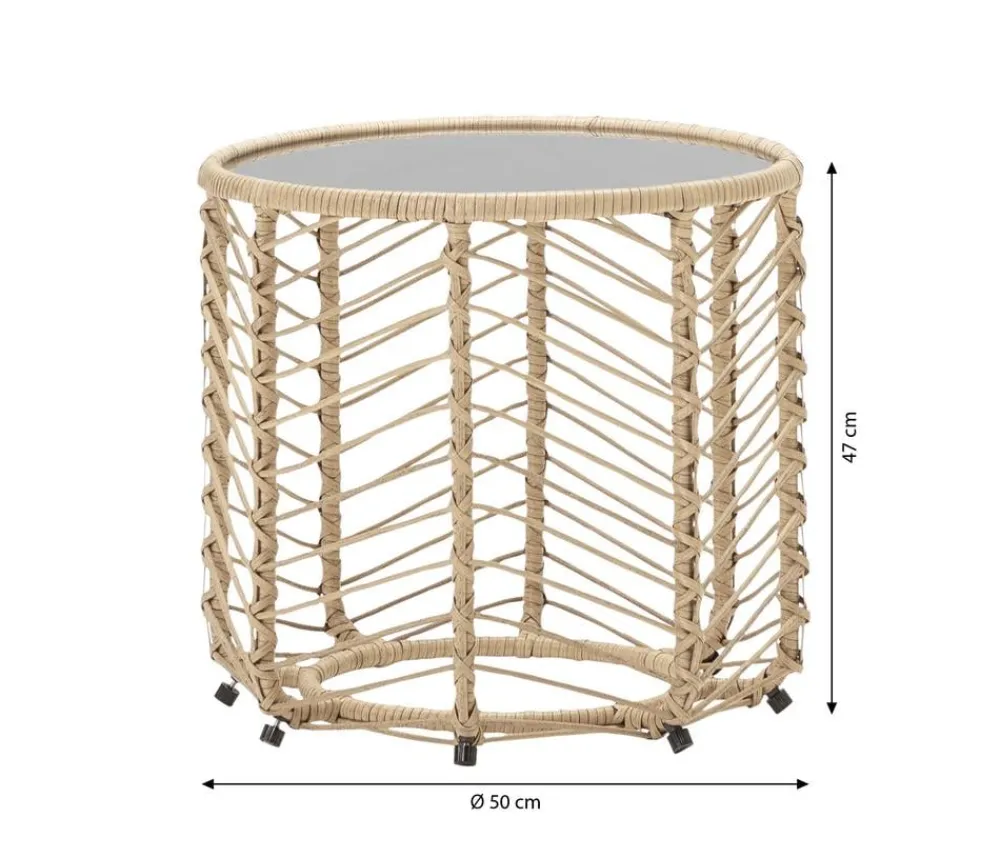 Dehner Gartentische Rattan|Beistelltische - Kaffeetisch Venezia