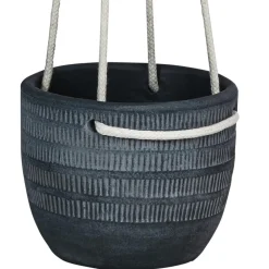 Dehner Keramik-Ampel Prado, rund, ca. Ø14 cm Anthrazit Clearance