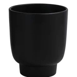 Dehner Orchideentöpfe|Blumentöpfe & Übertöpfe - Keramik-Übertopf Ari, konisch, ca. Ø13 cm Anthrazit
