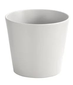Dehner Blumentöpfe & Übertöpfe - Keramik-Übertopf Basic, rund Hellgrau