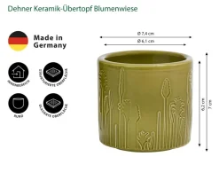 Dehner Blumentöpfe & Übertöpfe > Keramik-Übertopf Blumenwiese, rund,