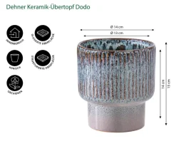 Dehner Blumentöpfe & Übertöpfe > Keramik-Übertopf Dodo, konisch, /