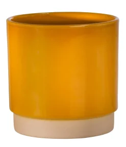 Dehner Orchideentöpfe|Blumentöpfe & Übertöpfe > Keramik-Übertopf Eno, rund, glänzend