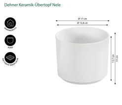 Dehner Blumentöpfe & Übertöpfe > Keramik-Übertopf Nele, rund