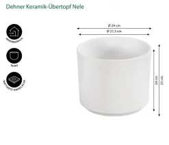 Dehner Blumentöpfe & Übertöpfe > Keramik-Übertopf Nele, rund