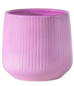 Dehner Keramik-Übertopf Violetta, rund, flieder, ca. Ø14,5 cm New