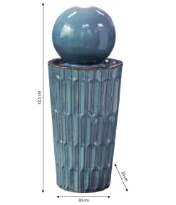 Dehner Gartenbrunnen > Keramik-Gartenbrunnen Altona, solarfähig, ca. H72,5 cm