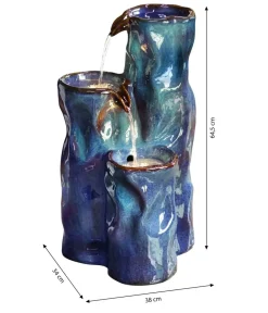 Dehner Gartenbrunnen - Keramik-Gartenbrunnen Corso, solarfähig, ca. H64,5 cm