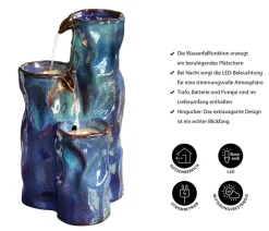 Dehner Gartenbrunnen - Keramik-Gartenbrunnen Corso, solarfähig, ca. H64,5 cm