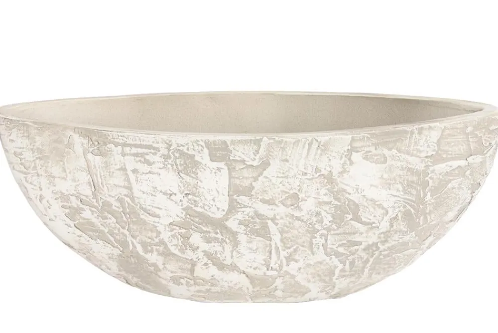 Dehner Blumenampeln & -Schalen > Keramik-Jardiniere Alessio, oval, ca. B34/H12/T13 cm